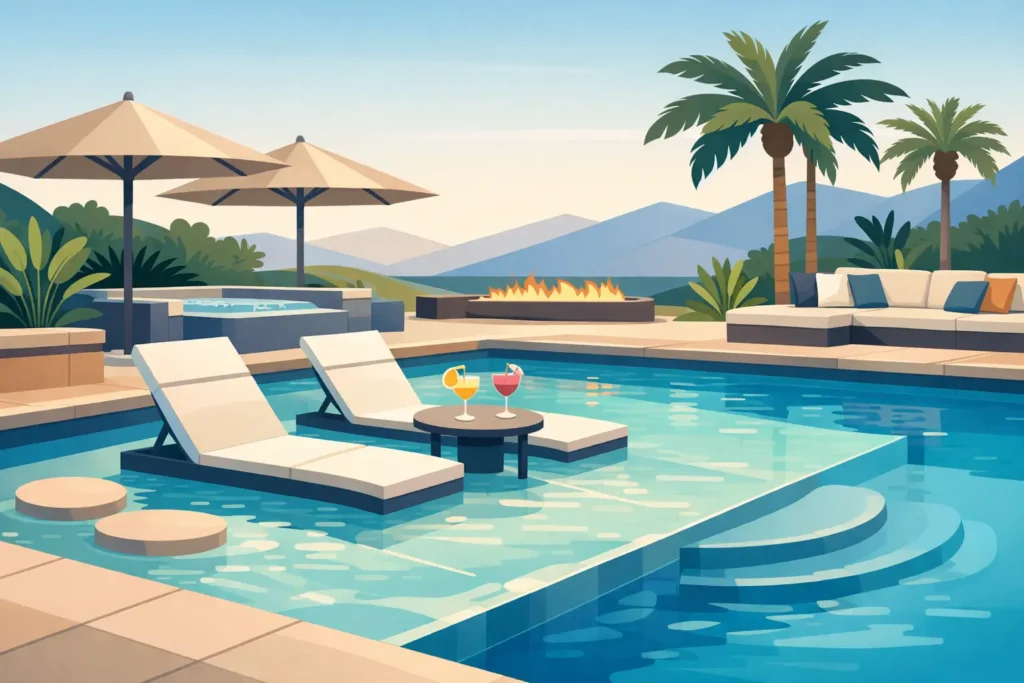 Read more about the article 10 Baja Shelf Pool Ideas for a Luxury Backyard