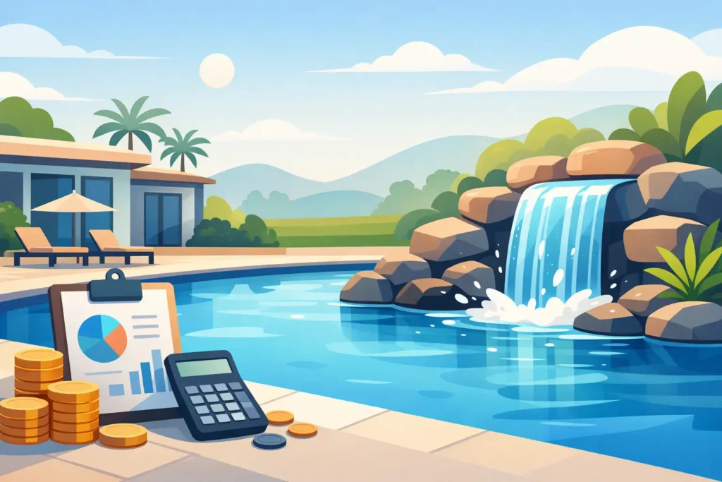 Read more about the article Pool Waterfall Installation Cost Explained