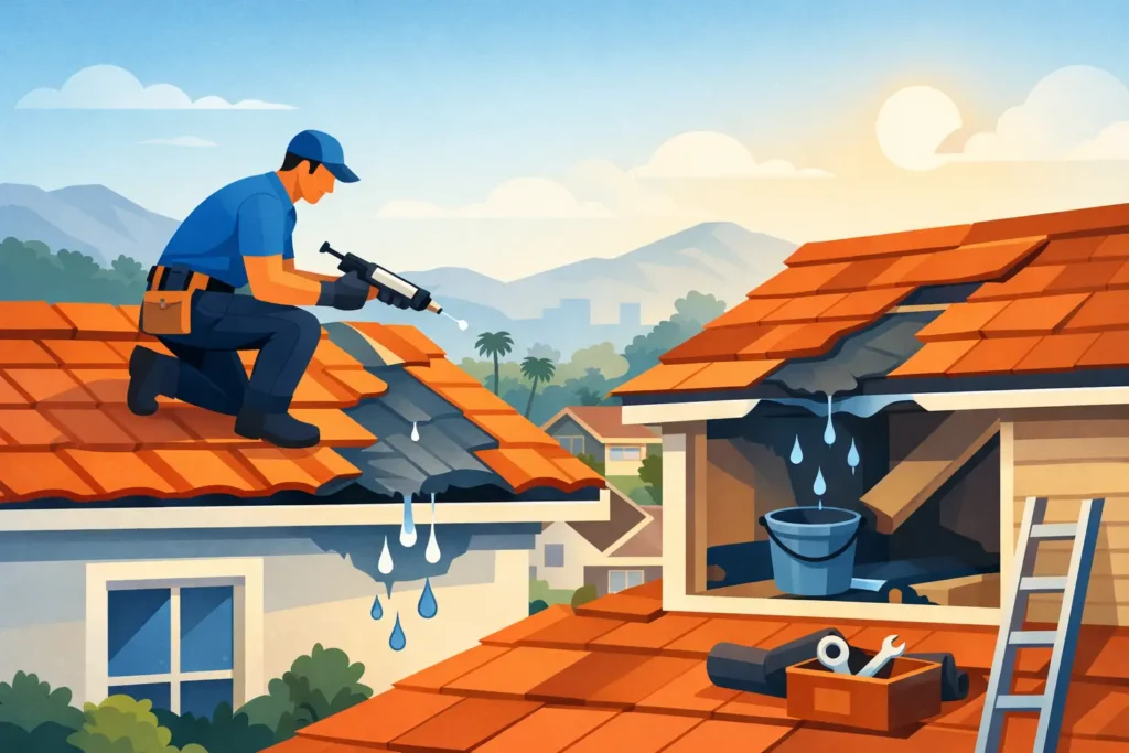 Read more about the article Roof Leak Repair Service for Southern California Homes